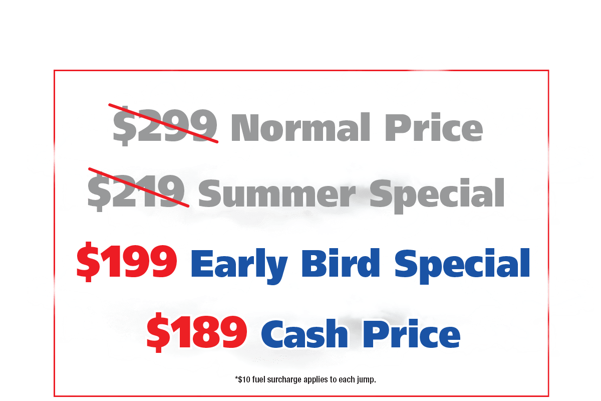 Tandem_summer Skydive LV Pricing
