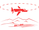Skydiving airplane icon